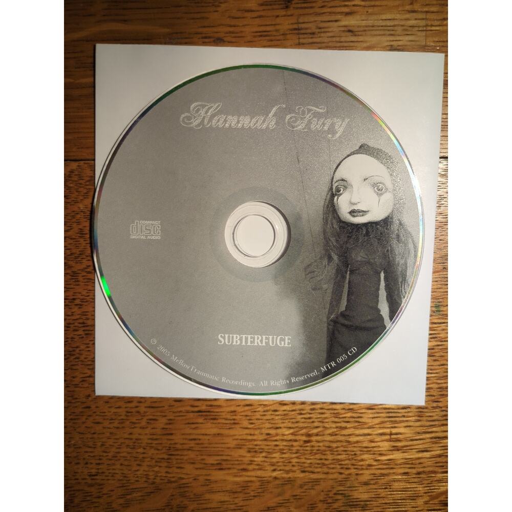 Hannah Fury Subterfuge Cd Disc Only